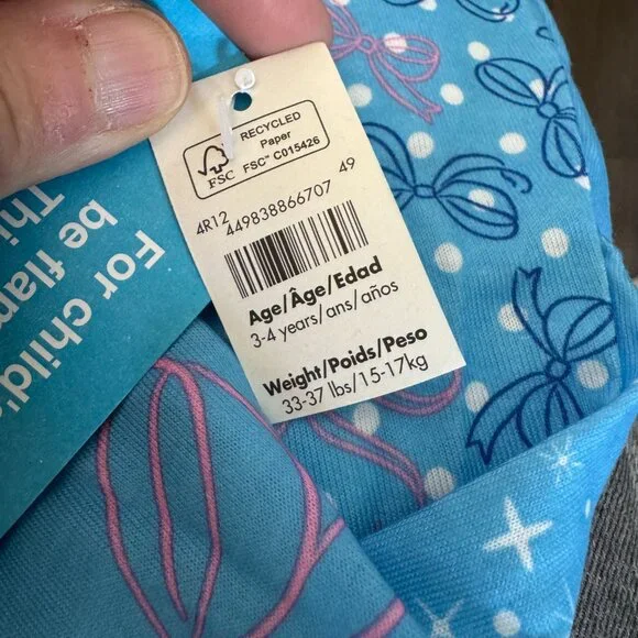 Disney Store Cinderella Princes Nightshirt Nightgown Girls Blue Pink Castle 4 4T